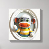 Wonder Wall Art fröhlicher Affe Leinwanddruck (Vorderseite)