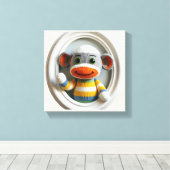 Wonder Wall Art fröhlicher Affe Leinwanddruck (Insitu (Holzboden))