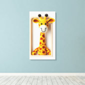 Wonder Wall Art Giggling Giraffe Leinwanddruck (Insitu (Holzboden))