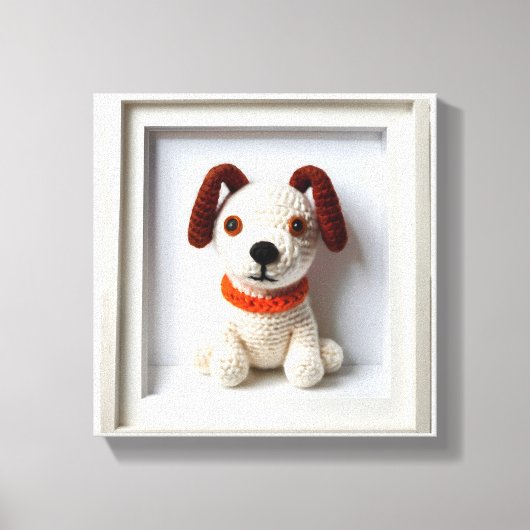 Wonder Wall Art Loyal Crochet Pup Leinwanddruck (Vorderseite)