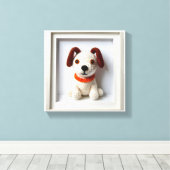 Wonder Wall Art Loyal Crochet Pup Leinwanddruck (Insitu (Holzboden))