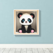 Wonder Wall Art Panda Cuddle Buddy Leinwanddruck (Insitu (Holzboden))