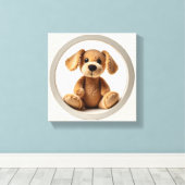 Wonder Wall Art Puppy Liebe Leinwanddruck (Insitu (Holzboden))