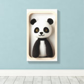 Wonder Wall Art spielend Panda Leinwanddruck (Insitu (Holzboden))