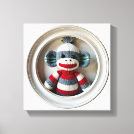 Wonder Wall Art Striped Sock Affe Delikatesse Leinwanddruck