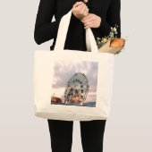 "Wonder Wheel at Twilight" Jumbo Leinwand Tasche (Vorderseite (Produkt))