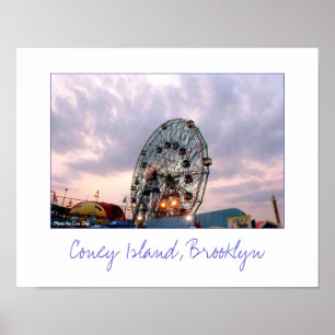 "Wonder Wheel at Twilight" Poster