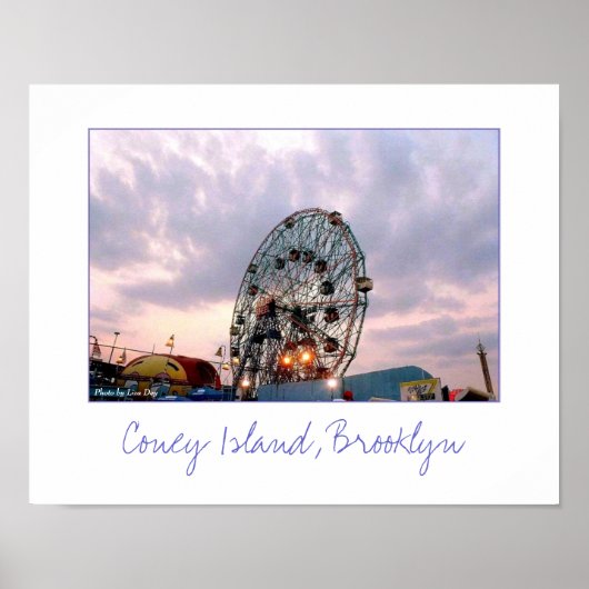 "Wonder Wheel at Twilight" Poster (Vorne)