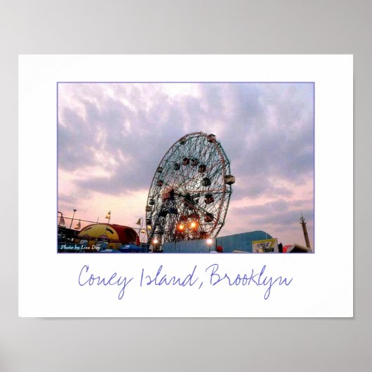 "Wonder Wheel at Twilight" Poster (Vorne)