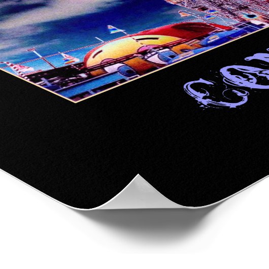 "Wonder Wheel & Sky" Psychedelisches Poster (Ecke)