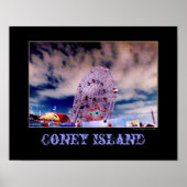 "Wonder Wheel & Sky" Psychedelisches Poster (Vorne)