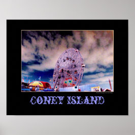 "Wonder Wheel & Sky" Psychedelisches Poster
