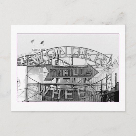 Wonder Wheel Thrills (Coney Island, NY) Postkarte (Vorderseite)