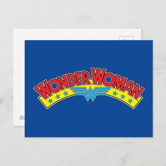 Wonder Woman 1987 Comic Book Logo Postkarte (Vorne/Hinten)