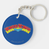 Wonder Woman 1987 Comic Book Logo Schlüsselanhänger (Rückseite)