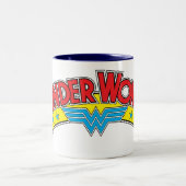 Wonder Woman 1987 Comic Book Logo Zweifarbige Tasse (Mittel)