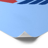 Wonder Woman 75-jähriges Red & Blue Logo Poster (Ecke)