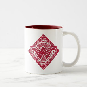Wonder Woman Amazonas-Symbol Zweifarbige Tasse