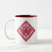 Wonder Woman Amazonian Symbol Zweifarbige Tasse (Links)