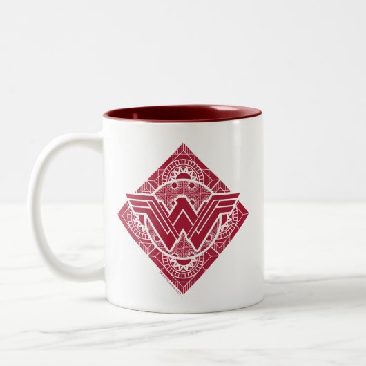 Wonder Woman Amazonian Symbol Zweifarbige Tasse (Links)