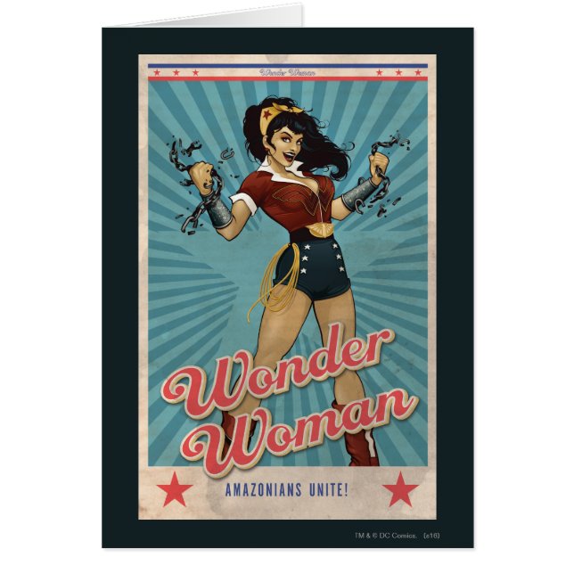 Wonder Woman Amazonians Unite Vintage Poster (Vorne)