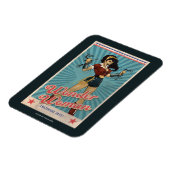 Wonder Woman Amazonians Unite Vintage Poster Magnet (Linke Seite)