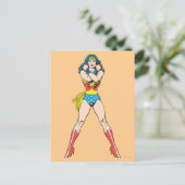 Wonder Woman Arms Crossed Postkarte (Stehend Vorderseite)