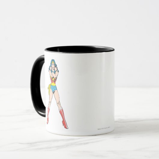 Wonder Woman Arms Crossed Tasse (Vorderseite Links)