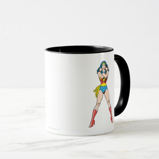 Wonder Woman Arms Crossed Tasse (VorderseiteRechts)
