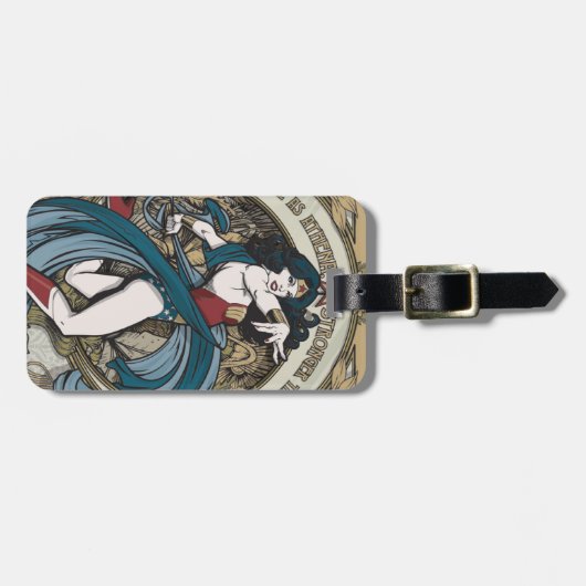 Wonder Woman Art Nouveau Panel Gepäckanhänger (Vorderseite horizontal)