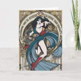 Wonder Woman Art Nouveau Panel Karte