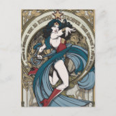 Wonder Woman Art Nouveau Panel Postkarte (Vorderseite)