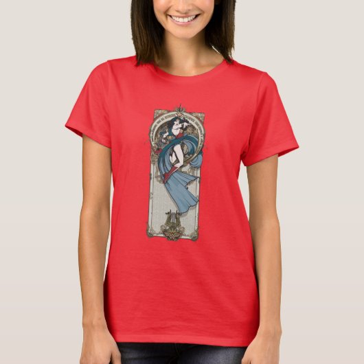 Wonder Woman Art Nouveau Panel T-Shirt (Vorderseite)