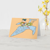 Wonder Woman auf Raumschiff Karte (Gelbe Blume)