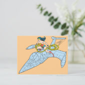 Wonder Woman auf Raumschiff Postkarte (Stehend Vorderseite)