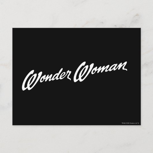 Wonder Woman B&W Logo 1 Postkarte (Vorderseite)