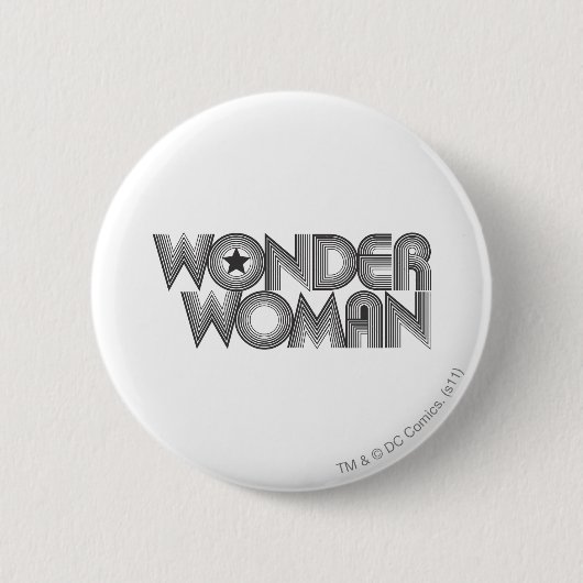 Wonder Woman B&W Logo 3 Button (Vorderseite)