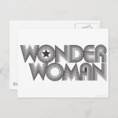 Wonder Woman B&W Logo 3 Postkarte (Vorne/Hinten)