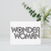 Wonder Woman B&W Logo 3 Postkarte (Stehend Vorderseite)
