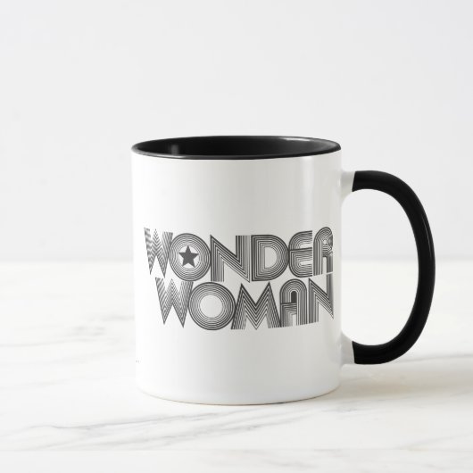 Wonder Woman B&W Logo 3 Tasse (Rechts)