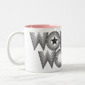 Wonder Woman B&W Logo 3 Zweifarbige Tasse (Links)