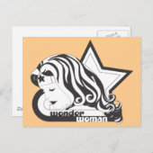 Wonder Woman B&W Star Postkarte (Vorne/Hinten)