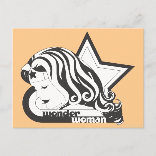 Wonder Woman B&W Star Postkarte (Vorderseite)