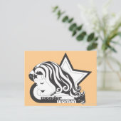 Wonder Woman B&W Star Postkarte (Stehend Vorderseite)