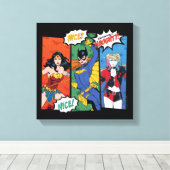 Wonder Woman, Batgirl & Harley Quinn Holiday Leinwanddruck (Insitu (Holzboden))