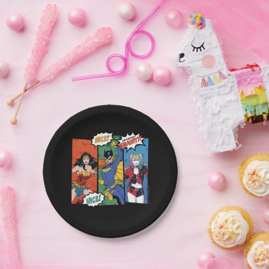 Wonder Woman, Batgirl & Harley Quinn Holiday Pappteller (Party)