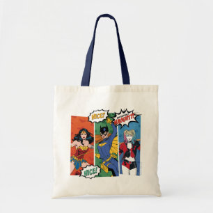 Wonder Woman, Batgirl und Harley Quinn Feiertage Tragetasche