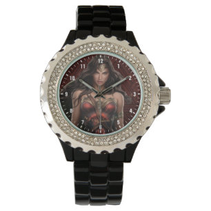 Wonder Woman Battle-Ready Comic Kunst Armbanduhr