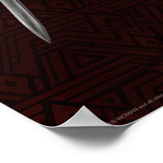 Wonder Woman Battle-Ready Comic Kunst Poster (Ecke)