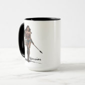 Wonder Woman Battle-Ready Comic Kunst Tasse (Vorderseite Links)